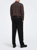Only e Sons Camicia Casual Camicia Uomo 22012321 Coffee Bean Peppercorn - Marrone