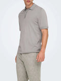 Only e Sons Polo Uomo 22022219 Gray Flannel - Grigio