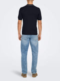 Only e Sons Polo Uomo 22022219 Dark Navy Silver Lining - Blu