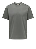 Only e Sons T-shirt Uomo 22022532 Castor Gray Darkest Spruce - Verde
