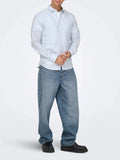 Only e Sons Camicia Classica Alvaro Uomo 22023977 - Celeste
