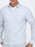 Only e Sons Camicia Classica Alvaro Uomo 22023977 - Celeste