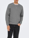Only e Sons Pullover Uomo 22027590 Medium Grey Melange - Grigio