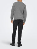 Only e Sons Pullover Uomo 22027590 Medium Grey Melange - Grigio