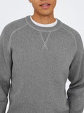 Only e Sons Pullover Uomo 22027590 Medium Grey Melange - Grigio