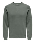 Only e Sons Pullover Uomo 22027590 Castor Gray Darkest Spruce - Verde
