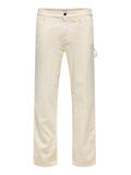 Only e Sons Pantalone Straight Uomo 22029796 Raw Ecru - Avorio