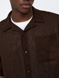 Only e Sons Camicia Casual Uomo 22036242 Coffee Bean - Marrone