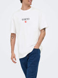 Only e Sons T-shirt Uomo 22038318 Bright White Tokyo - Bianco