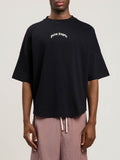 Palm Angels T-shirt Uomo PMAA10BS26JER007 Black White - Nero