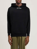 Palm Angels Felpa Cappuccio Uomo PMBB036S26FLE001 Black White - Nero