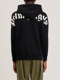 Palm Angels Felpa Cappuccio Uomo PMBB036S26FLE001 Black White - Nero