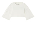 Palm Angels T-shirt Donna PWAA054S26JER002 Off White Black - Bianco