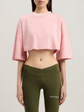 Palm Angels T-shirt Donna PWAA054S26JER002 Pink Off White - Rosa