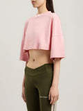Palm Angels T-shirt Donna PWAA054S26JER002 Pink Off White - Rosa