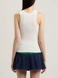 Palm Angels Canotta Donna PWAC024S26JER001 Off White Black - Bianco