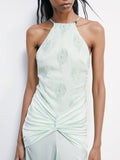 Patrizia Pepe Vestito Longuette Donna 2A3048A775 Light Aqua - Verde