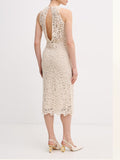Patrizia Pepe Vestito Midi Donna 2A3074A774 Natural Sand - Avorio