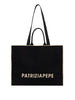 patrizia pepe borsa shopper donna 2b0175k264 black wolly white nero 169193024