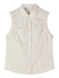 Patrizia Pepe Top Donna 2C1709A766 Whitecommunionstripe - Beige