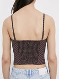 Patrizia Pepe Top Donna 2C1736A552 Wood Brown Stripes - Marrone