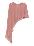 Patrizia Pepe Poncho Donna 2F0148AD08 Terracotta Rust - Rosa