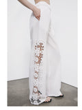 Patrizia Pepe Pantalone Palazzo Donna 2P1764A773 - Bianco