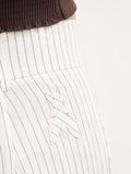 Patrizia Pepe Pantalone Palazzo Donna 2P1782A766 Whitecommunionstripe - Beige