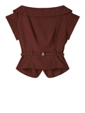 Patrizia Pepe Gilet Donna 2S1549A573 Wood Brown - Marrone