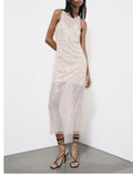 Patrizia Pepe Vestito Midi Donna 8A1639J396 Warm Ivory/crystal - Avorio