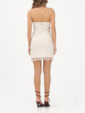 Patrizia Pepe Vestito Mini Donna 8A1654A6F5 Warm Ivory - Bianco