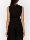 Patrizia Pepe Gilet Donna 8C0839A688 Black/ivory - Nero