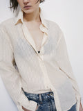 Patrizia Pepe Camicia Casual Camicia Donna 8C0852A693 Shiny Ivory - Avorio