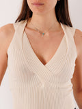 Patrizia Pepe Top Donna 8K0365K300 Warm Ivory - Bianco