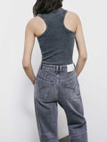 Patrizia Pepe Top Donna 8M1768J373 Fade Grey - Grigio