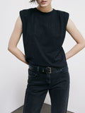 Patrizia Pepe Top Donna 8M1801J388 Black Studs - Nero
