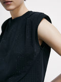 Patrizia Pepe Top Donna 8M1801J388 Black Studs - Nero