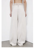 Patrizia Pepe Pantalone Palazzo Donna 8P0769A6F5 Warm Ivory - Bianco