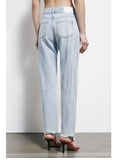 Patrizia Pepe Jeans Straight Donna 8P0788D141 Light Blue Strass - Denim