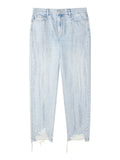 Patrizia Pepe Jeans Straight Donna 8P0788D141 Light Blue Strass - Denim