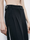 Patrizia Pepe Pantalone Palazzo Donna 8P0793A498 Black/warm Ivory - Nero