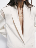 Patrizia Pepe Giacca Donna 8S0566A6F5 Warm Ivory - Bianco