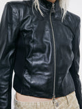 Patrizia Pepe Giubbino di Pelle Donna CO0001L1HZ - Nero