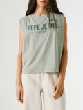 Pepe Jeans T-shirt Mirari Donna PL5000164 Bleach Green - Verde