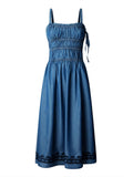 Pepe Jeans Vestito Longuette Cass Tencel Donna PL9537793 - Denim