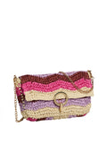 Pieces Borsa a Tracolla Donna 17164518 Festival Fuchsia Nature/multi - Multicolore