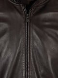 Roy Rogers Giubbino di Pelle New Barracuda Uomo RRU90071CS510124 Dark Brown - Marrone