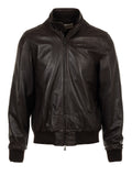 Roy Rogers Giubbino di Pelle New Barracuda Uomo RRU90071CS510124 Dark Brown - Marrone
