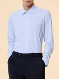 Rrd Camicia Classica Camicia Oxford Jacquard Uomo 26253 - Celeste