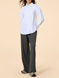 Rrd Camicia Casual Oxford Boyfriend Donna 26754 White - Bianco